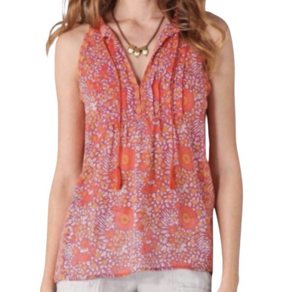 Joie | Shara Boho Floral Silk Tank Sz S EUC